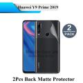 2Pcs Huawei Y9 Prime 2019 Back Matte Protector Soft Skin Sheet Soft Film Protection For Y9 Prime 2019. 