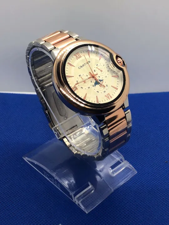 Cartier%20Mens%20Watch%20Roman%20Symbols%20chain%20straps%20Silver%20Gold%20Watch%20-%20Image%204