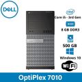 Renewed - Dell OptiPlex 7010 MT (mid-tower) Tower PC - Intel Core i5 3rd Gen - 8GB DDR3 - 500GB HDD - WiFi - Windows 10. 