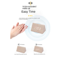 Digital Clock LED Wooden Alarm Clock Table Sound Control Electronic Clocks Desktop Home Table Decor Black. 
