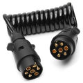 2M 7 Pin Car Towing Trailer Light Board Extension Cable Lead Truck Plug Socket Wire Part Couplings Circuit Plug Socket. 