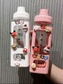 Korea Square Bear Water Bottle With Straw Handle Bottle 700/900ml. 