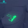Toilet Stickers Cartoon Character Pattern Luminous Wall Art Bathroom Decoration. 
