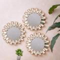 3 peice mirrors 3D Fancy design Wall Mirror Décor Decoration Mount Tv Backdrop Party Room Hanging Suns Best for Decoration Purpose decorate your room or living area. 
