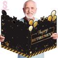 Vibrant Jumbo Retirement Card Creative Shape Extra Large Size Perfect Party Decoration Guest Book Bright Colors. 