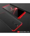 Huawei Mate 10 Lite Shockproof 3 in 1 Full Body 360 Protection Case Cover - Black & Red. 