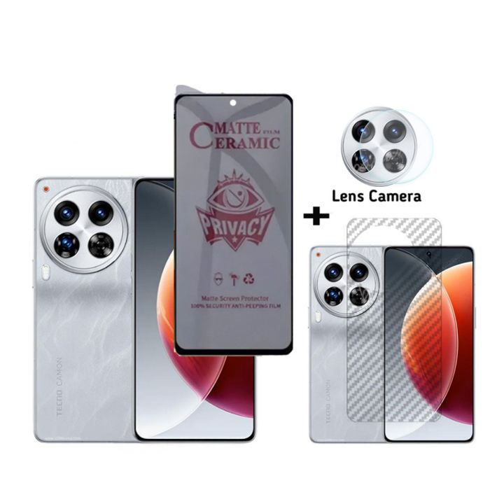 Tecno Camon 30 Premier Privacy Tempered Glass + Camera Lens Protector