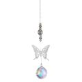 Crystal Windchimes Sun Catcher Silver Butterfly Hanging Pendant Jewelry Rainbow Chase Home Garden Window Curtain Wedding Decora. 