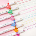 Flownwing 6-Piece Different Dual Tip Curve shape Highlighter Pen Set – Vibrant Colored Pens with Fine Tips for Adult Teenage Kids, Perfect for Coloring Books, Writing, Journaling, Drawing, Scrapbooking, Art, and Office Use (A-6PCS)". 