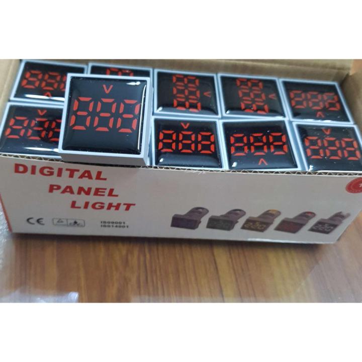 Square Digital AC 60-500V Voltmeter Voltage Meter LED Indicator Lamp Light, Volt Meter, Digital Volt Meter, Volt Meter Light, Digital Volt Meter Light, Square Digital Volt Meter Light