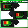 LED Sound Activated T-Shirt – Charging Design | Interactive Glow-in-the-Dark Tee. 