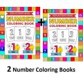 Numbers Coloring Books (Pack of 2) Number Color & Painting Activity For Kids. 