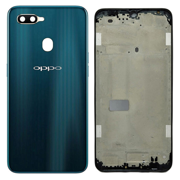 Oppo A5s Middle Frame Housing with Power Volume Buttons & Camera Lens Complete Body Casing Replacement A5s - Green