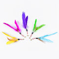 Pet Cat Playing Stick Feather Bell Replacement Head Scratch Interactive Toy. 