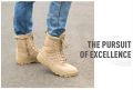 Long Outdoor Boots Breathable Desert Hiking DMS, Desert hiking boots, outdoor boots, breathable boots, mid-calf boots, microfiber boots, PU lining, lace-up desert boots, rubber outsole boots, hiking footwear, beige boots, black boots. 