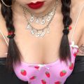 Zoeber Color Alphabet Bitch Pendant Fun Game Word Angel Statement Necklace Women Charm Party Clavicle Chain Jewelry. 