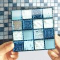 Techmanistan Pack Of 10 - Mosaic Tile Stickers Wall Stickers, Self Adhesive Wall Stickers, 3D Waterproof Brick Pattern Wall Tile Stickers - 10cm x 10cm. 