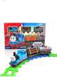 Blue Small Thomas cartoon Train Toy Set Emits with Light and Sound Track Set for Kids. 