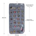 Fast Forward Jewelry Organizer Closet Organizer Hanging Storage 28 Clear PVC Pockets High Quality 75 GSM Non-Woven Fabric and PVC Material. 