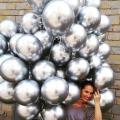 10 pcs 10 inch Original Shiny Silver Chrome Balloons Genuine Solid Metallic Chrome Silver Balloon High Quality Latex Balloon  Birthday Party Decoration, Wedding. 