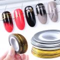 10 nail art tape strips 3D adhesive Striping Tape Line Set Nail Art Decoration Mixed Colors Sticker Decal Kits nail art kit artificial nails art kit for girls  nail art stickers nail art tape  nail art tape rolls. 