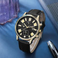 LIANDU Men Watch with 3 pcs Bracelets Set PU Leather Band Quartz Wristwatch Fashion Wristwatches. 