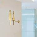 Male Female Toilet Sign Toilet Door Sign Washroom Adhesive Durable Bathroom Door Signage Decor Restroom Signage for Office Decor. 
