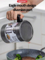Stainless Steel Oil Filter, New Filterable Oil Pot Bacon Grease Container with Oil Can Container,Food Strainer Filter Dust Lid Non slip Handle 1.4 liter. 