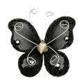 Black Butterfly Decoration - 2 Inch By 1.8 Inch - Pack Of 9. 