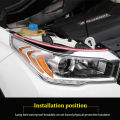 2Pcs RGB Flowing DRL LED Strip Turn Signal Lamp APP Remote RGB relaxFlexible LED Daytime Running Lights For Car Headlight Waterproof. 