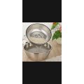 Stainless Steel  Rice and Fruit Strainer Basket with Handel Vegetable Strainer Basket with Long Handle Stainless Steel  - Silver. 