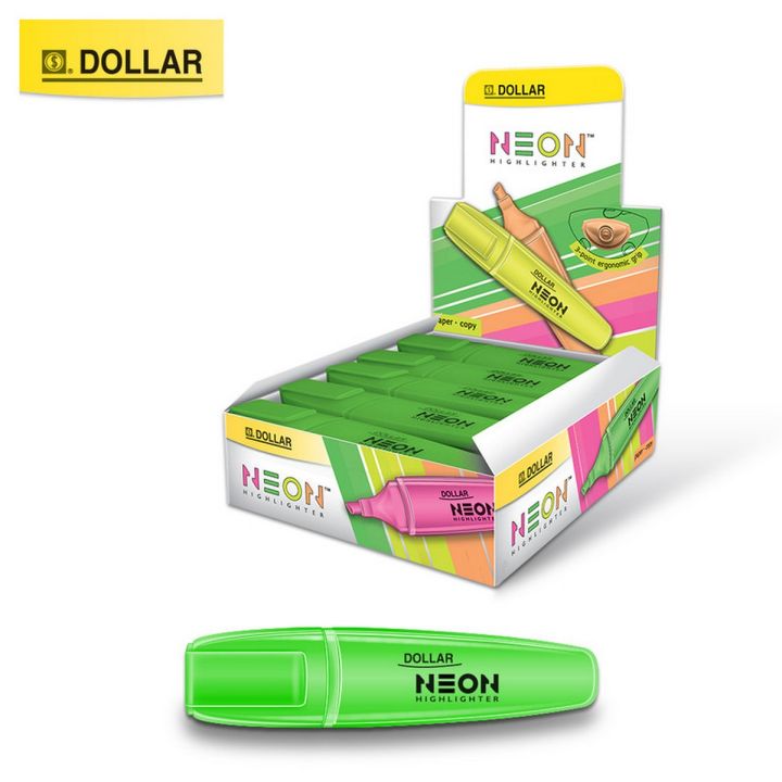 Dollar Highlighter Neon 10's Regular Box