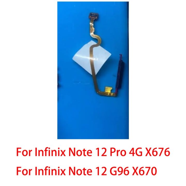 For Infinix Note 12 Pro 4G X676 G96 X670 Home Button Fingerprint Menu Return Key Sensor Power Flex Cable