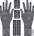 Mehndi sticker stencil designs. 