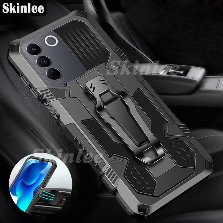 Phone Case for VIVO V27 Pro V27E Back Cover with Metal Clip Back Cover Casing Hp for VIVO V27E V27Pro Cover Cases