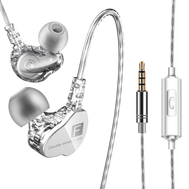 【Nine Dan Store】Super Bass Wired Headphone Double Coil Earphones Drives fone de ouvido Stereo Headset for Redmi Umidigi MP3