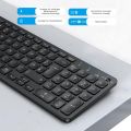 OMOTON Rechargeable Bluetooth Keyboard for MacOS and Windows, Wireless Keyboard for MacBook/MacBook Air/MacBook Pro/iMac/iMac Pro/Mac Pro and Laptop, QWERTZ DE Layout, Business Style, Black. 