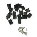 10 Pcs 21x1mm Black Aluminum Heat Sink for TO-220 Mosfet Transistors. 