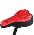 3D Gel MTB Fahrrad Sattelbezug Sattelpolster Sitzauflage Sattel Kissen Decke - red. 