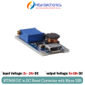 DC-DC Step-Up Power Module Micro TYPE-C USB Input Voltage Converter 2A Boost Pressure Plate Adjustable SX1308 MT3608 For Arduino. 