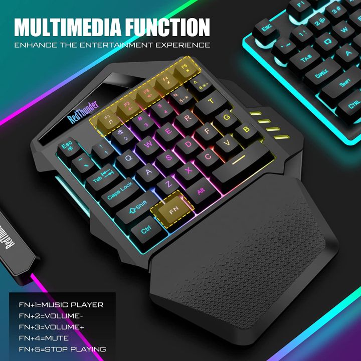 RedThunder%20G60%202.4Ghz%20Wireless%20RGB%20One-Handed%20Gaming%20Keyboard,%2035-key%20Mini%20Design,%20Ergonomic%20Non-slip%20Comfortable%20Hand%20Rest,%20Rechargeable%202000mAh%20Battery,%20Suitable%20For%20PC,%20PS4,%20PS5,%20Xbox%20One.%20-%20Image%206