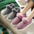 Plush Cotton Shoes for Men and Women Winter Warm Fleece-Lined Thickened Home Non-Slip Confinement Ankle Wrap Cotton Slippers Indoor Home. 