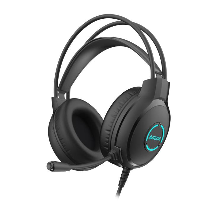 A4tech Fstyler FH300U Neon Illuminate USB Stereo Headset, 7 Color LED Backlit, Leather Ear Pads - For PC, Laptop, PS4, PS5