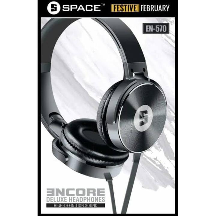 SPACE ENCORE Deluxe Wired Headphone Single Pin with Adjustable Fit and Integrated Mic