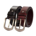 Leather Belt For Mens - Metal Buckle - ( All Sizes ). 