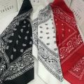 Fashion Hip Hop Bandana Kerchief Unisex Black Hair Band Neck Scarf Headwear Wrist Wraps Head Square Scarves Print Handkerchief. 