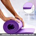 Yoga Mat 15MM, Eco Friendly Thick Memory Foam Exercise Mat with Carry Bag and Strap, (183 x 60 cm) High Density Non Slip Workout Mat for Women Men Home Fitness Pilates Gymnastics Meditation. 