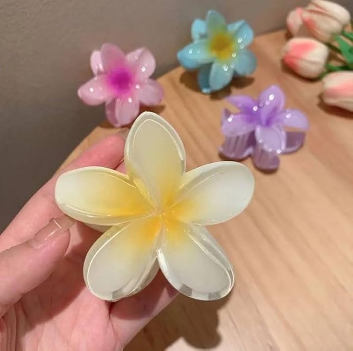 Pack of 3,2 or 1-Hair Clip Flower Claw |mini, medium, large,Hair catchers for girls | Hair accessories of girls- Stylish Anti-Slip Women Hair Accessory | Durable Plastic Headwear for Summer Daily Use