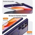 Torras UPRO Ostand Spin Series Magsafe Compatible Phone Case for Samsung Galaxy S24 Ultra – Dark Purple. 
