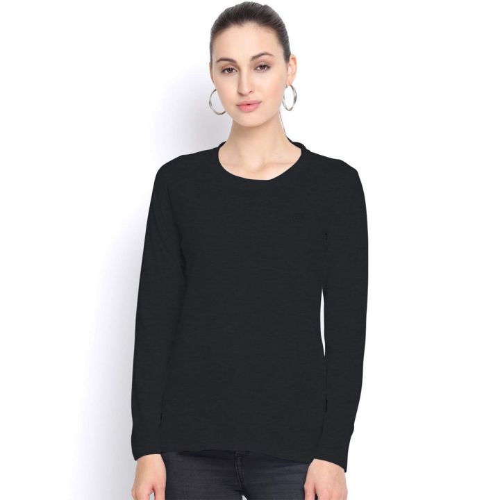 Long sleeve crew neck shirt womens best sale